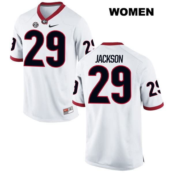 Georgia Bulldogs Women's Darius Jackson #29 NCAA Authentic White Nike Stitched College Football Jersey UKU3056KY